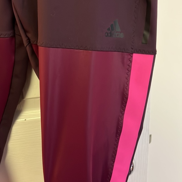 Adidas Marroon Colour Block Active Pants - Picture 4 of 8